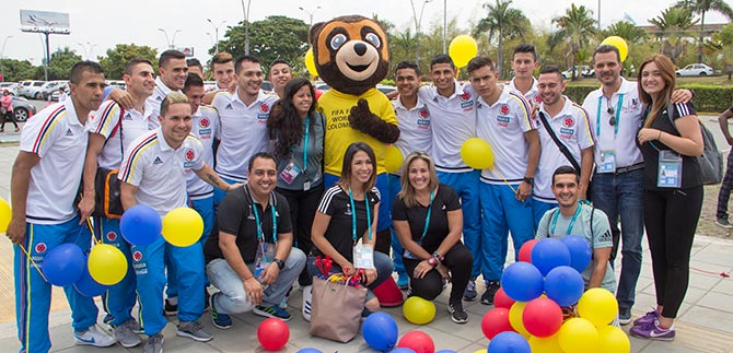 Lleg el equipo tricolor colombiano de futsal a Cali