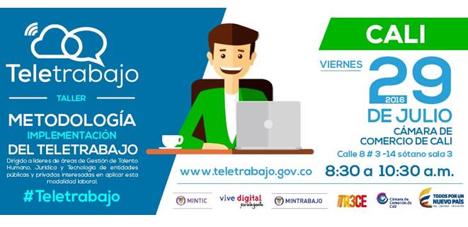 Este viernes 29 de julio, Taller de Teletrabajo en Cali