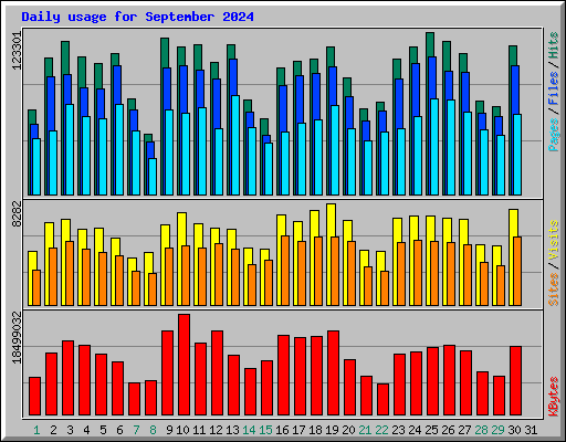 Daily usage for September 2024