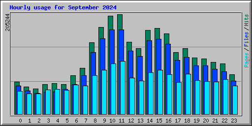 Hourly usage for September 2024