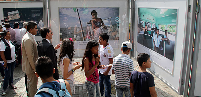 Muestra contra el trabajo infantil ya lleg� al Paseo de la avenida Colombia