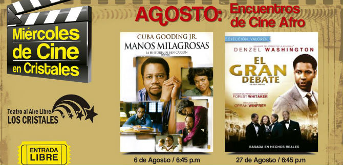 Encuentros de cine afro en Los Cristales, en agosto