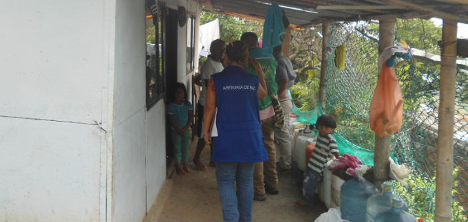 Asesora de Paz atiende a los indgenas Waunaan Nonam desde el 2013