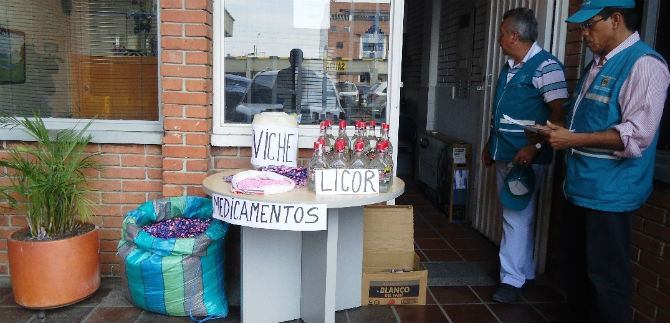 Salud Pblica y Polica incautan productos en Terminal de Transportes