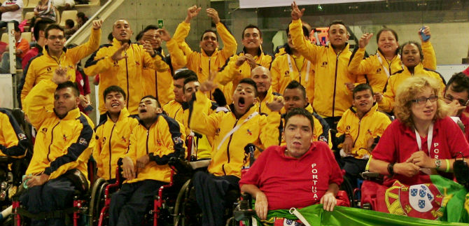 Emotiva celebracin de cierre del Open World Boccia, Cali 2015