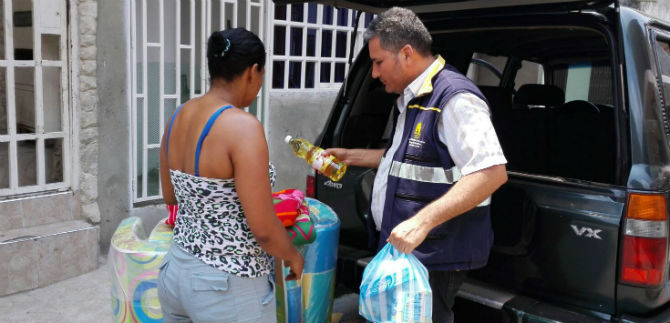 Secretara del Riesgo entreg ayudas humanitarias a afectados por incendios