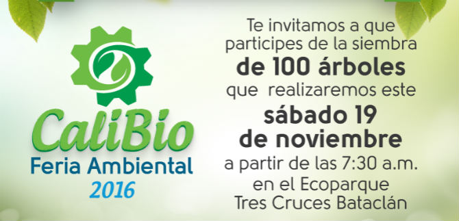 Invitacin a Pre lanzamiento de CaliBio con la siembra de 100 rboles