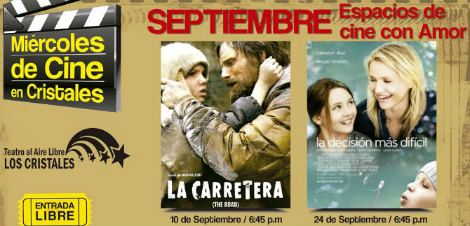 Abren espacios de cine con amor en el teatro Los Cristales