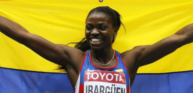 Homenaje a Caterine Ibargen y a Sergei Bubka en el Suramericano de Atletismo