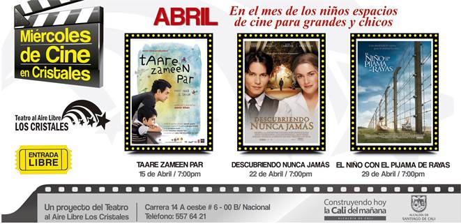 Abril trae ciclo de cine dedicado a nios, en Los Cristales