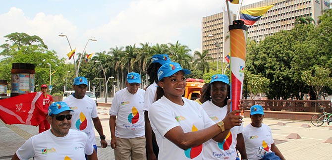 Fuego Deportivo de los Juegos Nacionales lleg a Cali