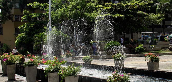 Fuente danzante, de nuevo en funcionamiento con el grito de independencia