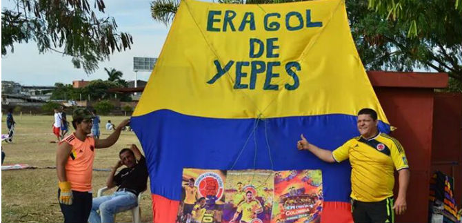Era gol de Yepes, la cometa que fue sensaci�n en el remate de festival de Deporte