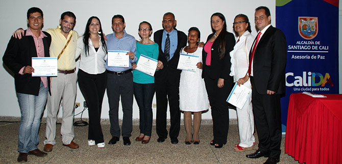 Premiados ganadores de los concursos barrios y vecinos Calidosos 2014 en iniciativas comunitarias