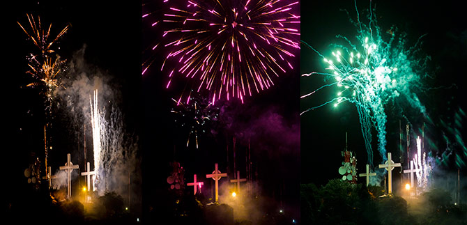 Con juegos pirot�cnicos se celebra la llegada del Ni�o Dios