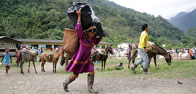 Emberas kat�os que estaban asentados en El Calvario ya est�n en su tierra ancestral