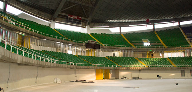 Contin�an trabajos en el Coliseo El Pueblo con miras al mundial de F�tbol Sala Fifa 2016