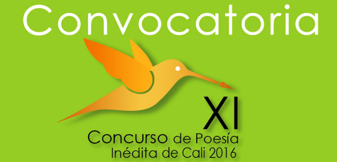 Convocatoria al XI concurso de poes�a in�dita de Cali 2016