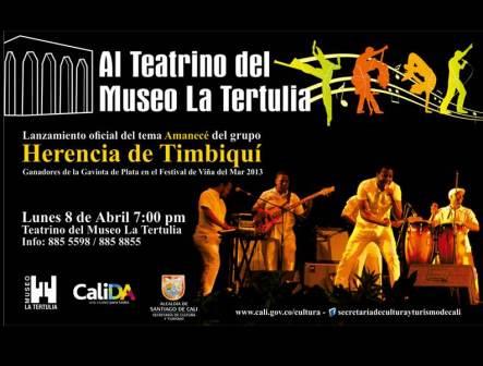 Este lunes, Herencia de Timbiqu� presentar� el sencillo �Amanec�, en el teatrino de La Tertulia