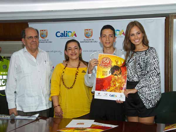 El afiche de la Feria rinde homenaje a la hospitalidad de los cale�os, a sus mujeres y a la salsa