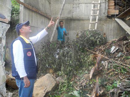 El Consejo Municipal de la Gesti�n del Riesgo de Desastres realiza inspecciones a sitios de alto riesgo por deslizamiento en la ladera