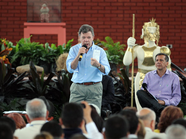 El mandatario de los colombianos present� balance de prosperidad para la regi�n y el pa�s