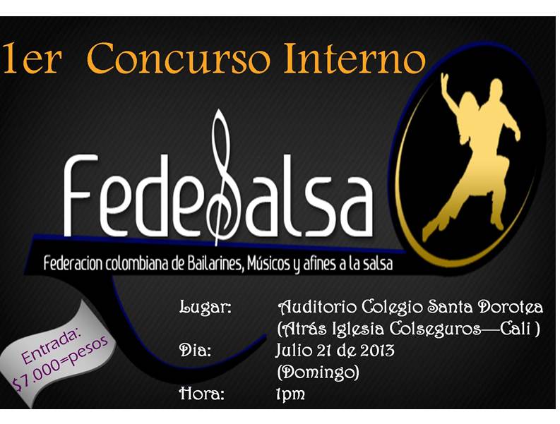 Bailarines de salsa sostienen competencias previas al Festival Mundial de Salsa: primer concurso interno de Salsa-Fedesalsa