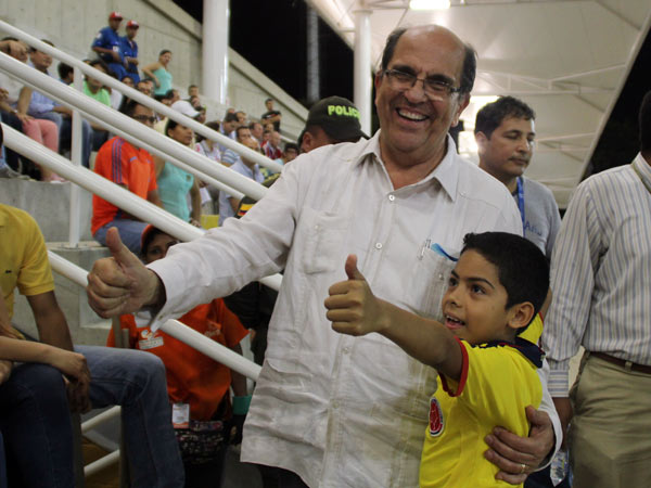 El alcalde Rodrigo Guerrero se goz� la primera jornada de los Juegos  Mundiales en medio del reconocimiento de los cale�os