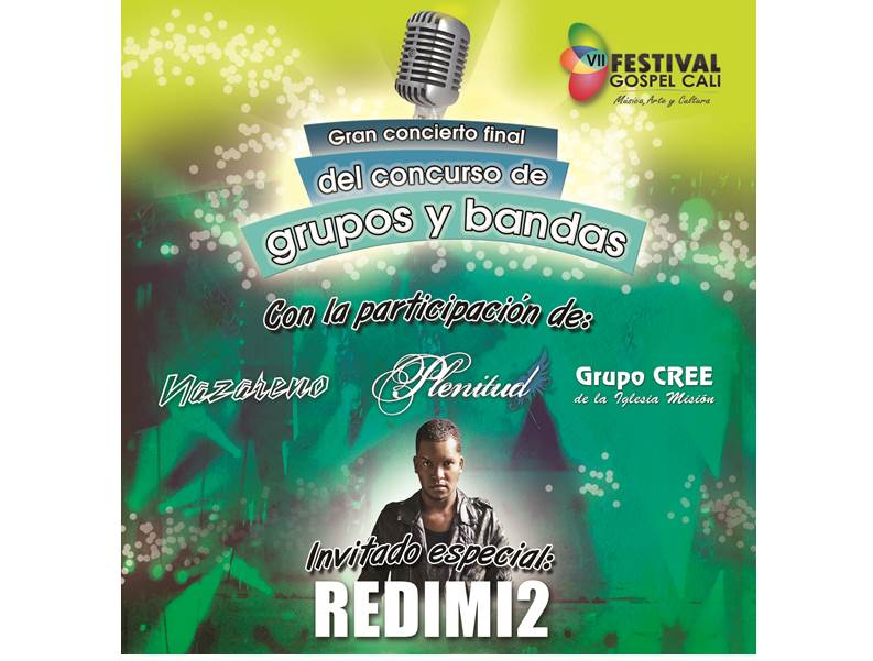 Festival G�spel Cali trae en exclusiva al cantante dominicano Redimi2