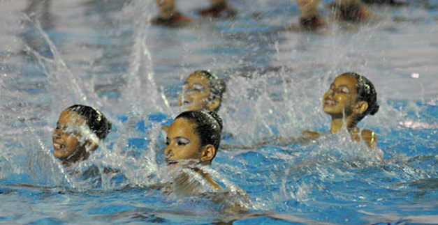 Nado sincronizado del pa�s busca oro en las Piscinas Panamericanas de Cali