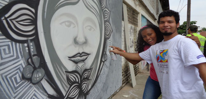 Cali, el lienzo de artistas nacionales e internacionales que participan en la Bienal de Muralismo