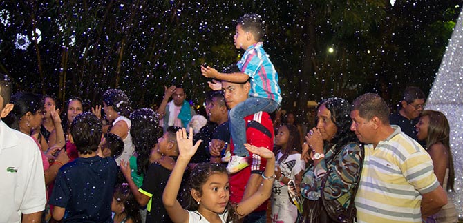 Umbral de nieve, otra innovaci�n del alumbrado cale�o