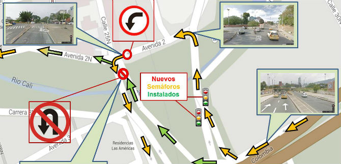 Tr�nsito  alista paso semaforizado en la calle 26 con carrera primera