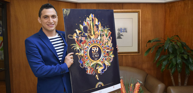 Afiche de la Feria de Cali 59: un homenaje a las tradiciones cale�as