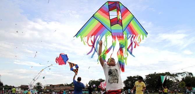Lleg� el Festival de cometas