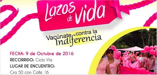 Lazos de vida  contra el c�ncer en la Ciclovida