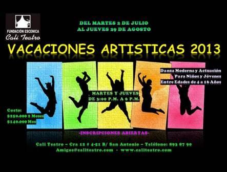 Vacaciones art�sticas,  en Cali Teatro