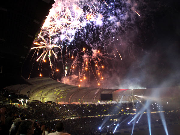 En la clausura de los Juegos Mundiales, el Pascual Guerrero se estremeci� al corear: �Cali se luci� y se seguir� luciendo!