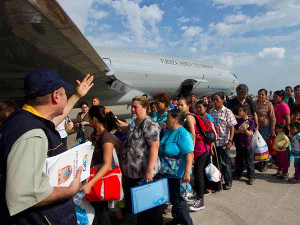 La Alcald�a agradece a la Fuerza A�rea el traslado de 110 viajeros hacia el sur del pa�s