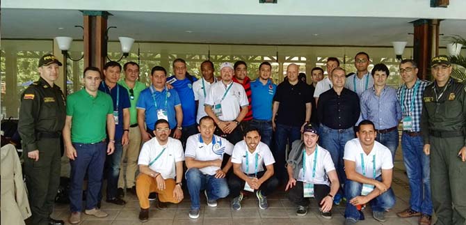 Delegaciones que jugar�n en Cali durante el Mundial de Futsal recorrieron escenarios deportivos