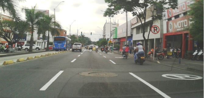 Tr�nsito demarca la primera, la quinta y v�as principales de Cali