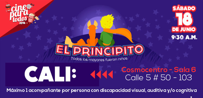 Cine para sordos y ciegos, este s�bado en Cosmocentro