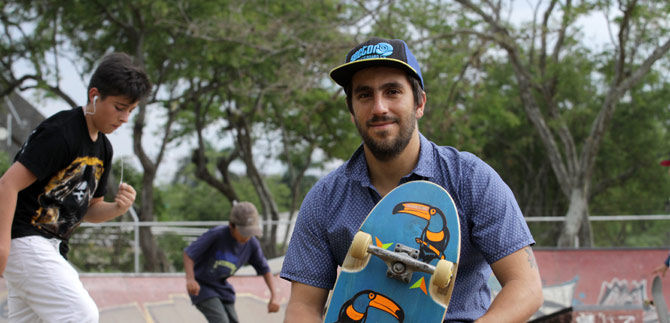 Teo Mej�a busca darles ejemplo a los j�venes a partir del deporte extremo