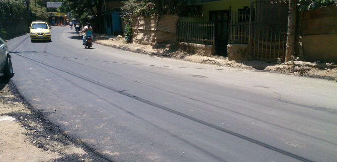 500 metros pavimentados en v�a a La Sirena