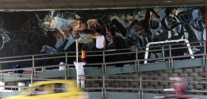 Cali hereda 96 obras de la II  Bienal Internacional de Muralismo y Arte P�blico