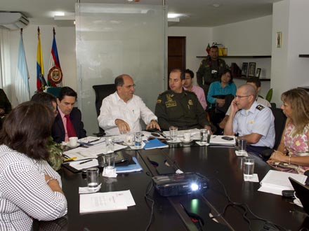 Rueda de prensa al t�rmino del consejo de seguridad en el CAM