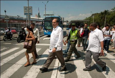 Alcalde rechaz� actos violentos en el Sistema de Transporte Masivo