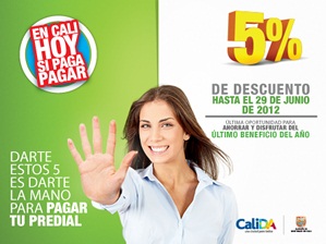 Cale�os, �ltimo plazo para obtener el 5 % de descuento del impuesto predial