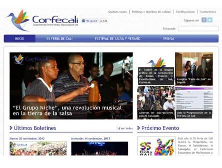 La Feria de Cali tiene su propio portal web; la programaci�n detallada, en la p�gina de Corfecali