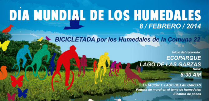 Lleg� la hora de la bicicletada por los humedales de Cali